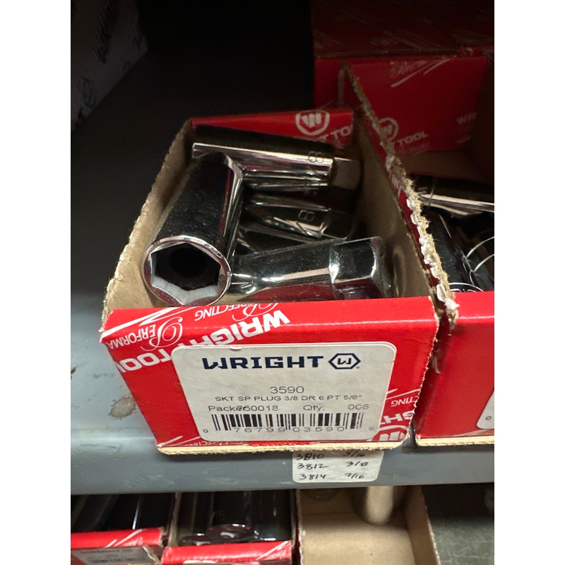 3/8 Dr. Wright 5/8 6 Pt. Spark Plug Holding Socket #3590 (3590WR)