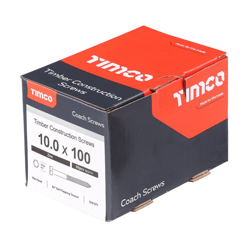 coach-screws-hex-zinc-10-0-x-100-box-50-pieces_1 Coach Screws – Hex – Zinc|10.0 x 100|Box|50 Pieces