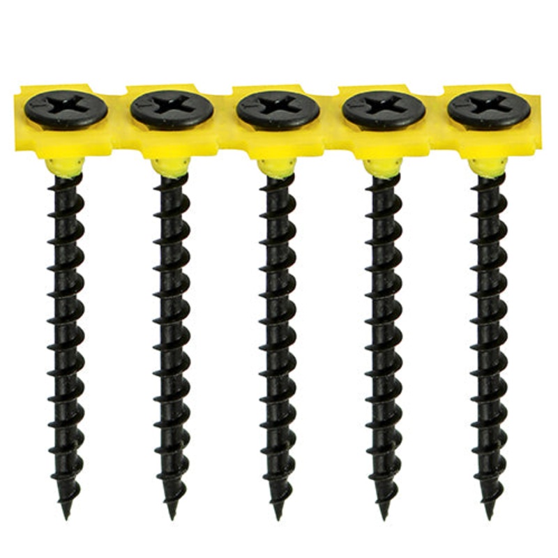 Collated Drywall Screws – PH – Bugle – Coarse Thread – Black