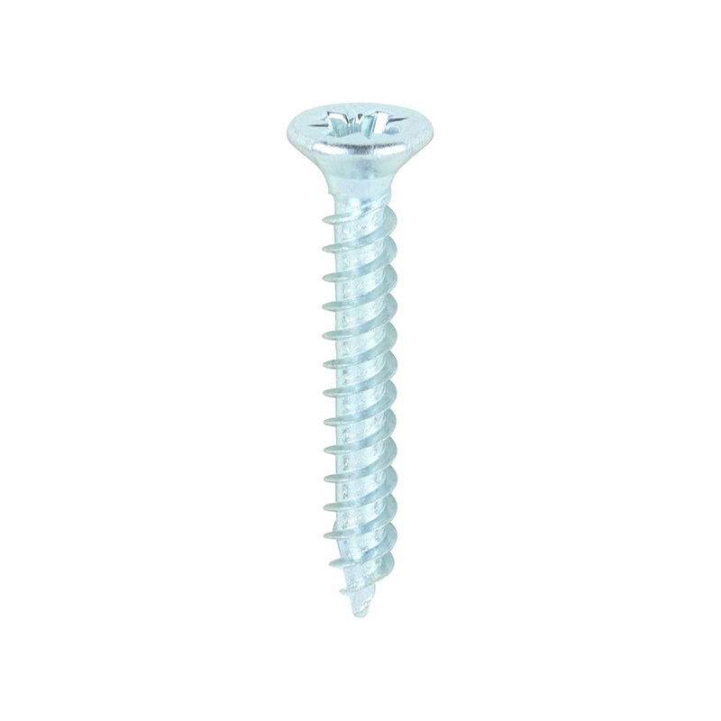 Twin-Threaded Woodscrews – PZ – Double Countersunk – Zinc