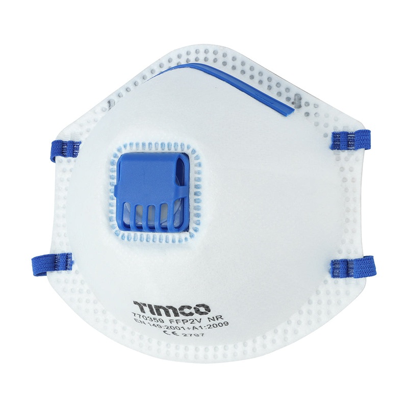 FFP2 Moulded Masks with Valve|One Size|Box|10 Pieces