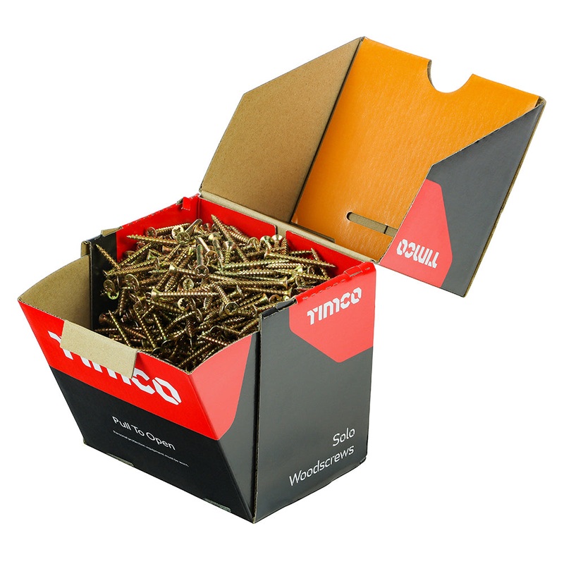 Solo Chipboard & Woodscrews – Industry Pack – PZ – Double Countersunk – Yellow