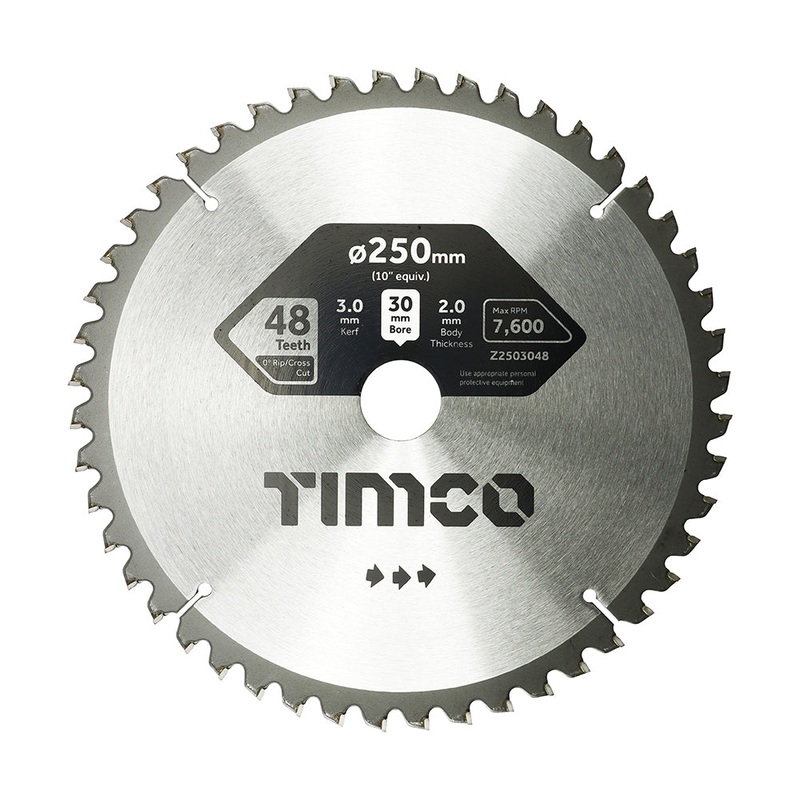 0 Mitre Saw Blade|250 x 30 x 48T|Clamshell|1 Each