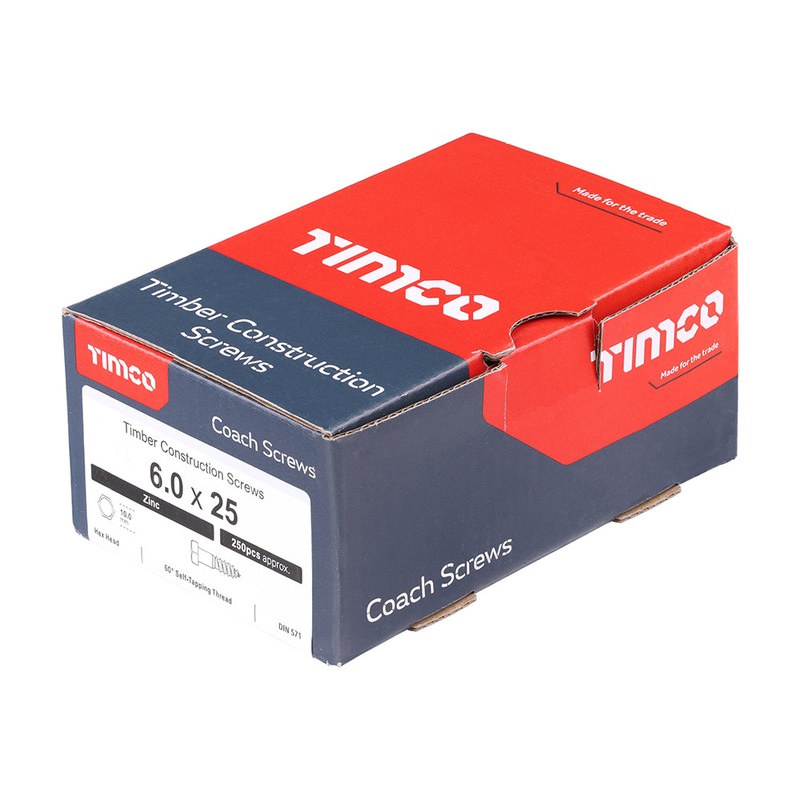 coach-screws-hex-zinc-6-0-x-25-box-250-pieces_1 Coach Screws – Hex – Zinc|6.0 x 25|Box|250 Pieces