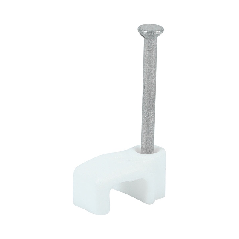 Flat Cable Clips – White|To fit 1.0mm|Box|100 Pieces