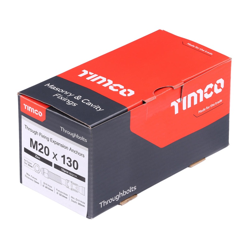 throughbolts-zinc-m20-x-130-box-10-pieces_1 Throughbolts – Zinc|M20 x 130|Box|10 Pieces