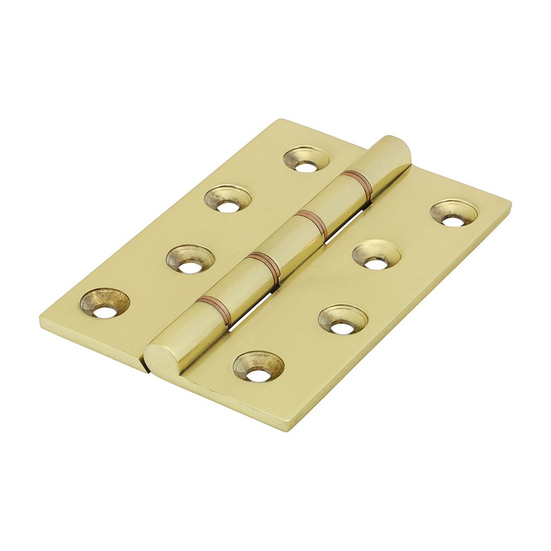 Double Phosphor Bronze Washered Butt Hinge – Solid Brass – Polished Brass