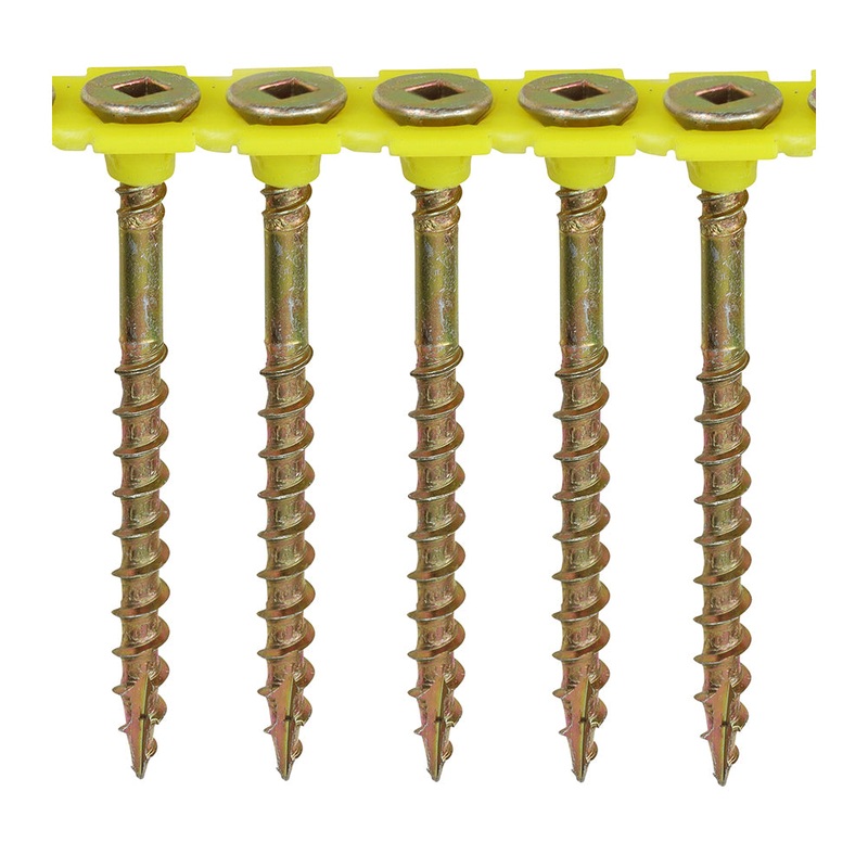 Collated Flooring Screws – SQ – Countersunk – Yellow