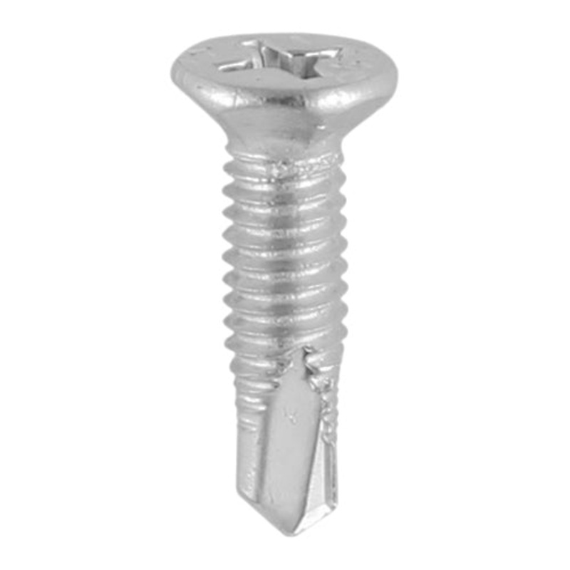 Window Fabrication Screws – Countersunk Facet – PH – Metric Thread – Self-Drilling Point – Martensitic Stainless Steel & Silver Organic