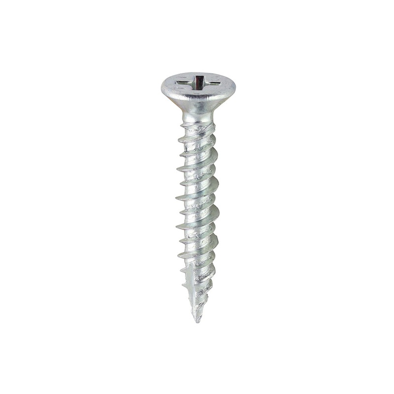 Window Fabrication Screws – Countersunk – PH – High-Low Thread – Slash Point – Zinc