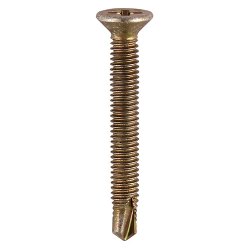 Window Fabrication Screws – Countersunk – PH – Metric Thread – Self-Drilling Point – Yellow