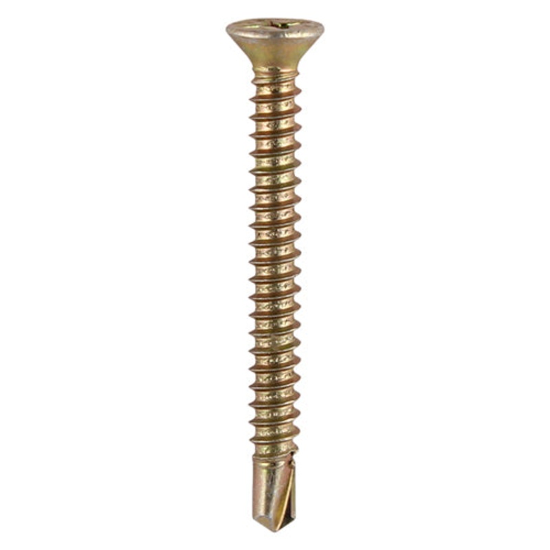 Window Fabrication Screws – Countersunk – PH – Self-Tapping – Self-Drilling Point – Yellow