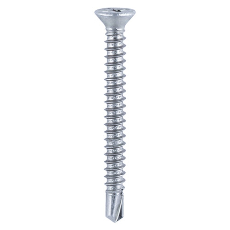 Window Fabrication Screws – Countersunk with Ribs – PH – Self-Tapping – Self-Drilling Point – Zinc