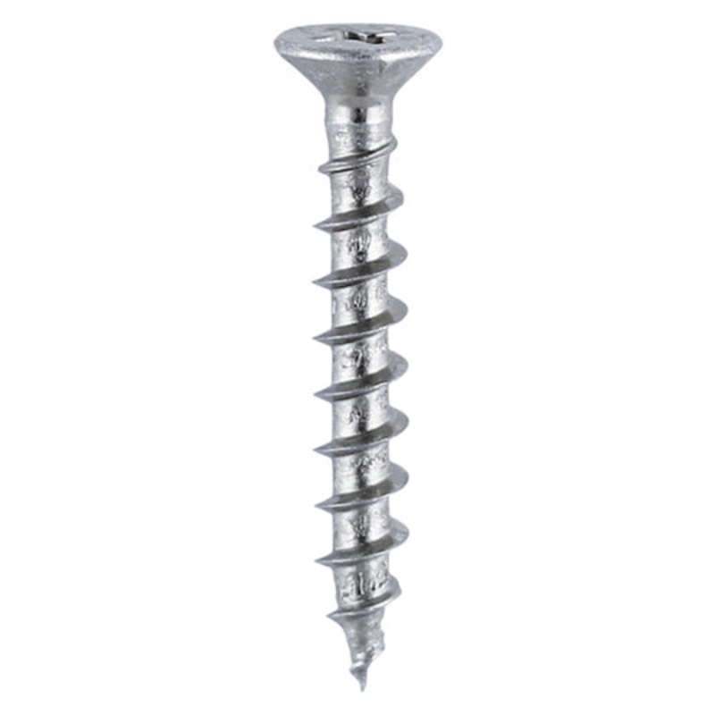 Window Fabrication Screws – Countersunk with Ribs – PH – Single Thread – Gimlet Point – Zinc