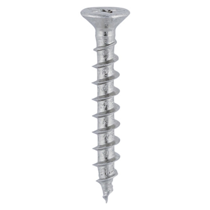 Window Fabrication Screws – Countersunk with Ribs – PH – Single Thread – Gimlet Tip – Stainless Steel
