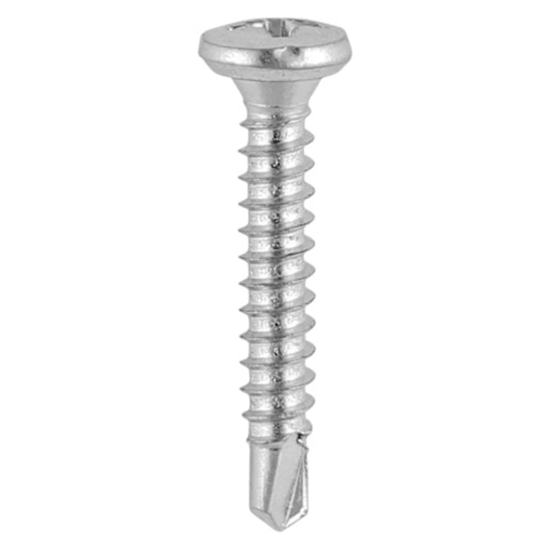 Window Fabrication Screws – Friction Stay – Pan – PH – Self-Tapping Thread – Self-Drilling Point – Martensitic Stainless Steel & Silver Organic