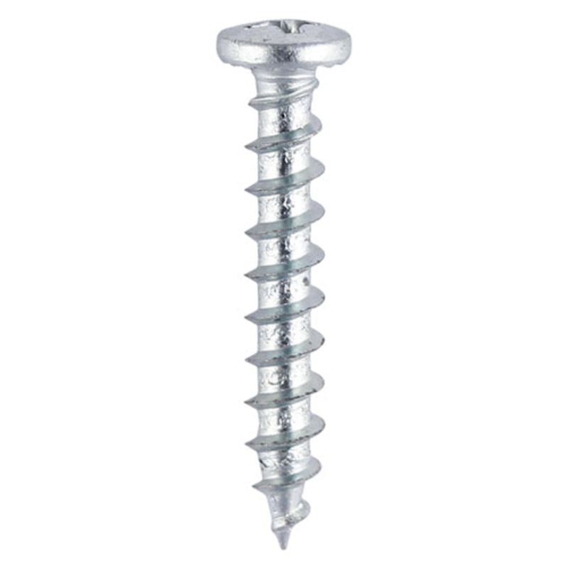 Window Fabrication Screws – Friction Stay – Shallow Pan with Serrations – PH – Single Thread – Gimlet Point – Zinc