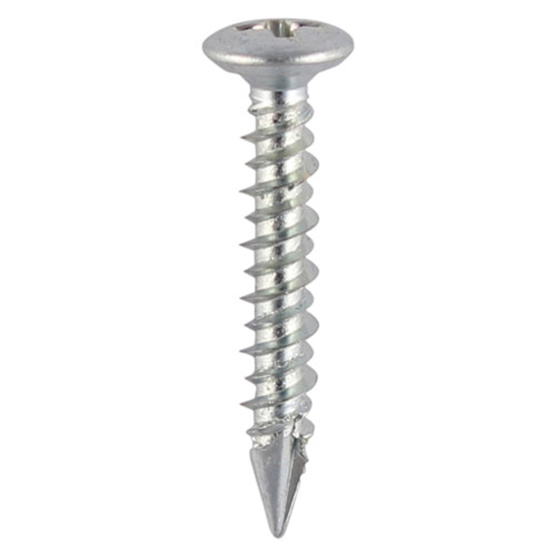 Window Fabrication Screws – Pan Countersunk – PH – High-Low Thread – Slash Point – Zinc