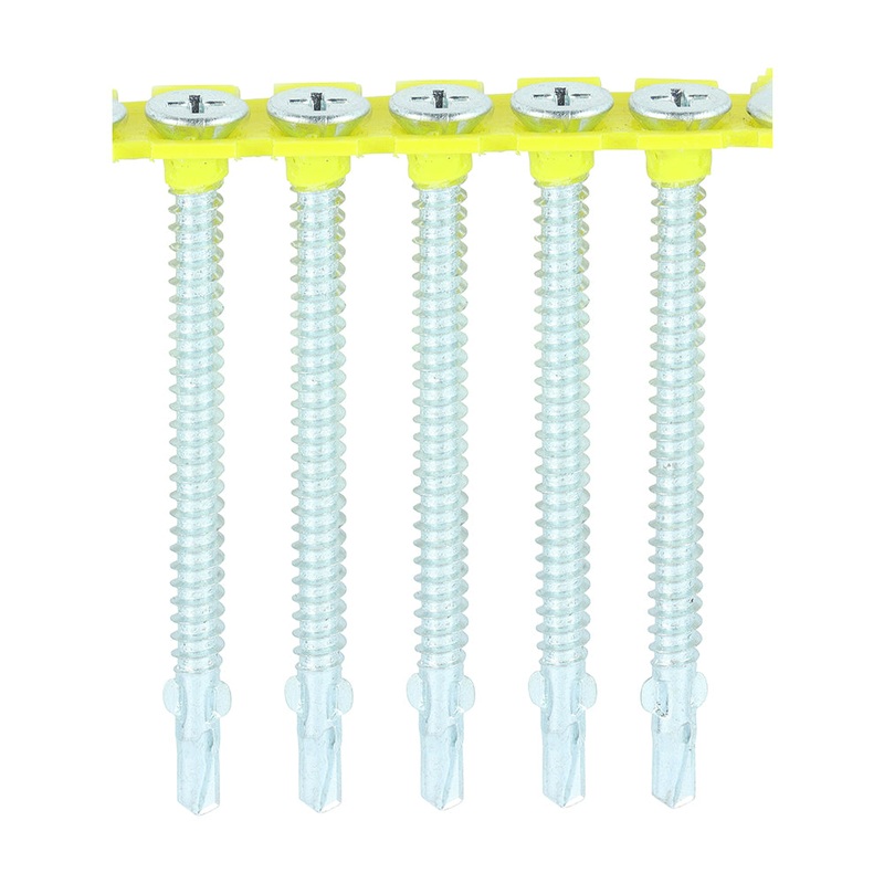 Collated Timber to Light Section Screws – Countersunk – Wing-Tip – Self-Drilling – Zinc