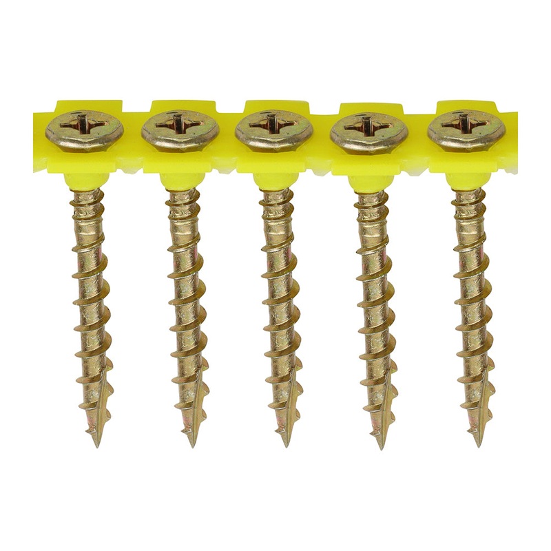 Solo Collated Chipboard & Woodscrews – PH – Double Countersunk – Yellow