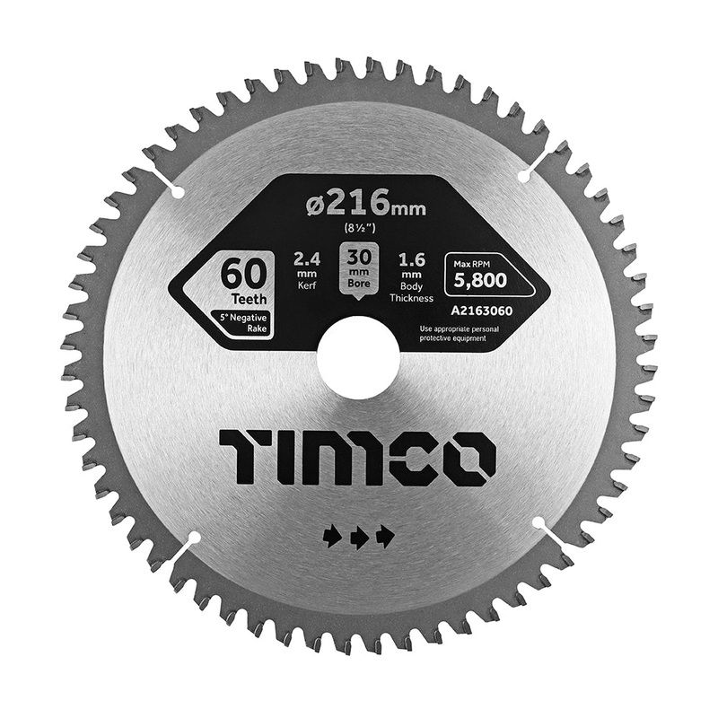 -5 Circular Saw Blade|216 x 30 x 60T|Clamshell|1 Each
