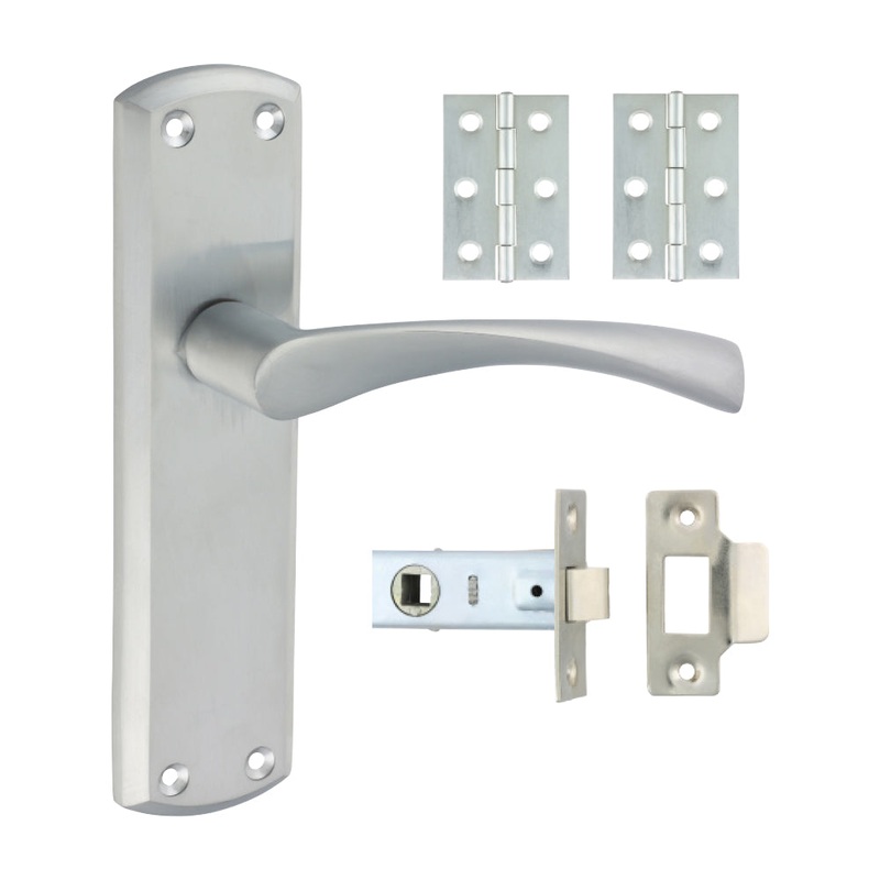 Zeta Latch Door Pack – Satin Chrome