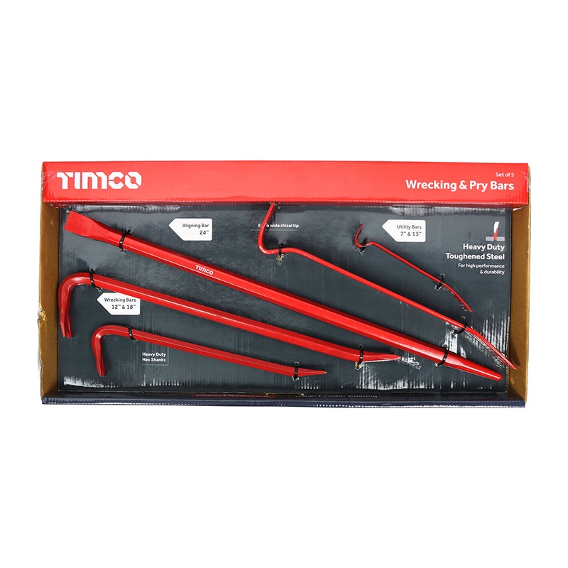 wrecking-pry-bar-set-5pcs-box-5-pieces_1 Wrecking & Pry Bar Set|5pcs|Box|5 Pieces
