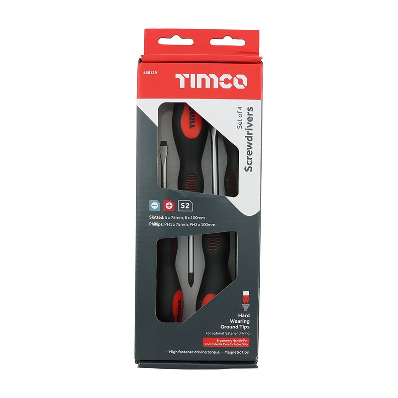Screwdriver Set|4pcs|Box|4 Pieces