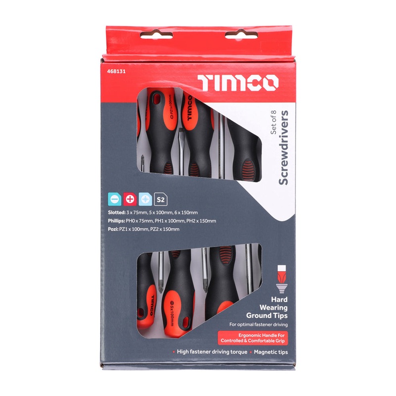 Screwdriver Set|8pcs|Box|8 Pieces