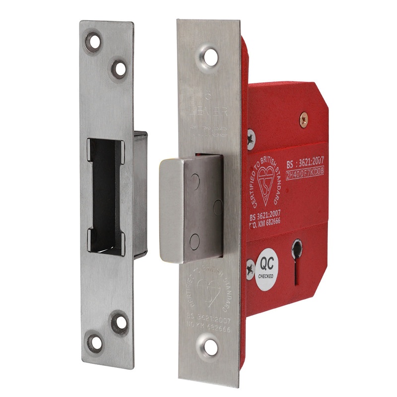 5 Lever British Standard CE Deadlock – Stainless Steel – Satin
