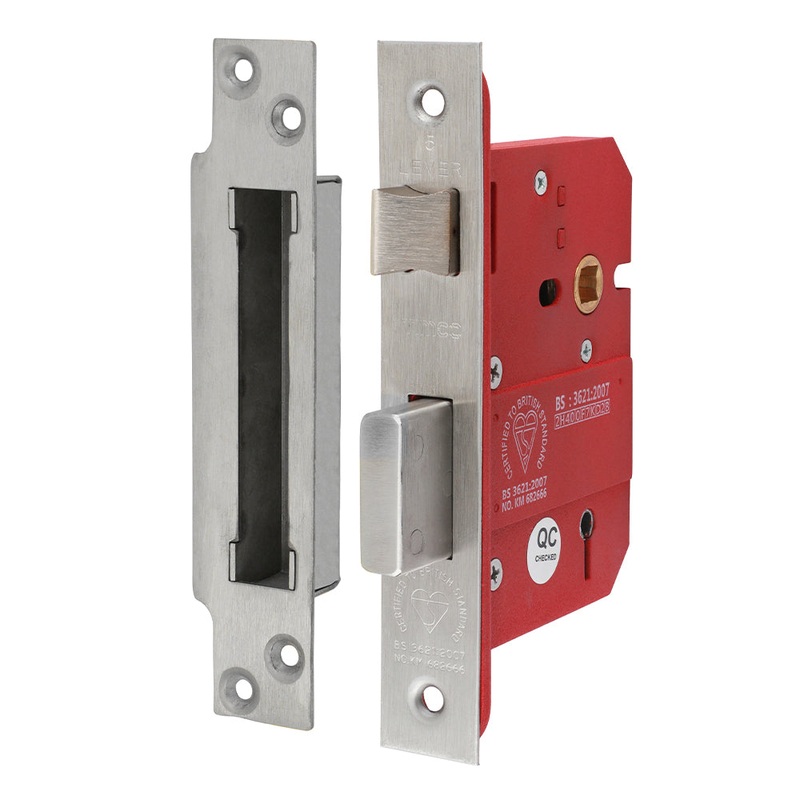 5 Lever British Standard CE Sashlock – Stainless Steel – Satin