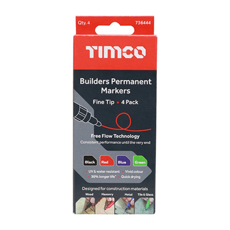 builders-permanent-markers-fine-tip-mixed-colours_1 Builders Permanent Markers – Fine Tip – Mixed Colours
