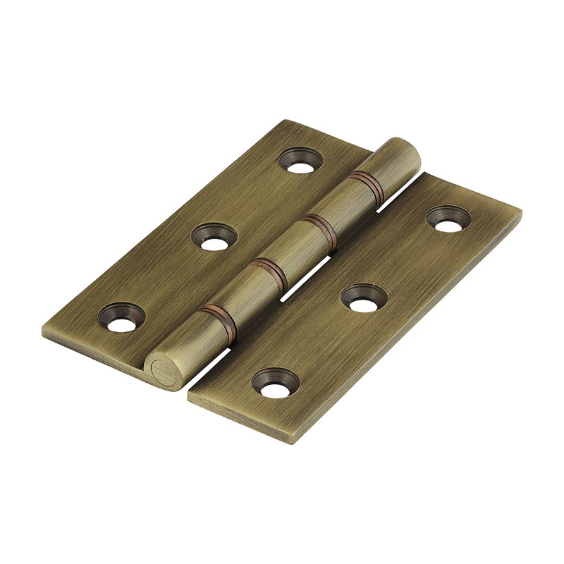 Double Phosphor Bronze Washered Butt Hinge – Solid Brass – Antique Brass