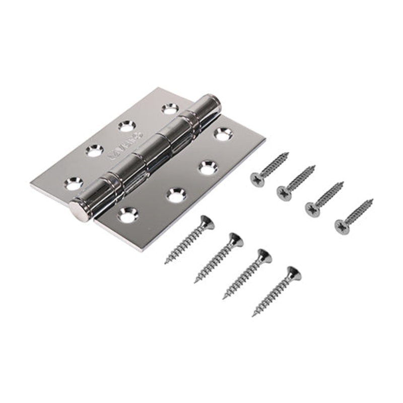 Twin Ball Bearing Hinges – Steel – Polished Chrome