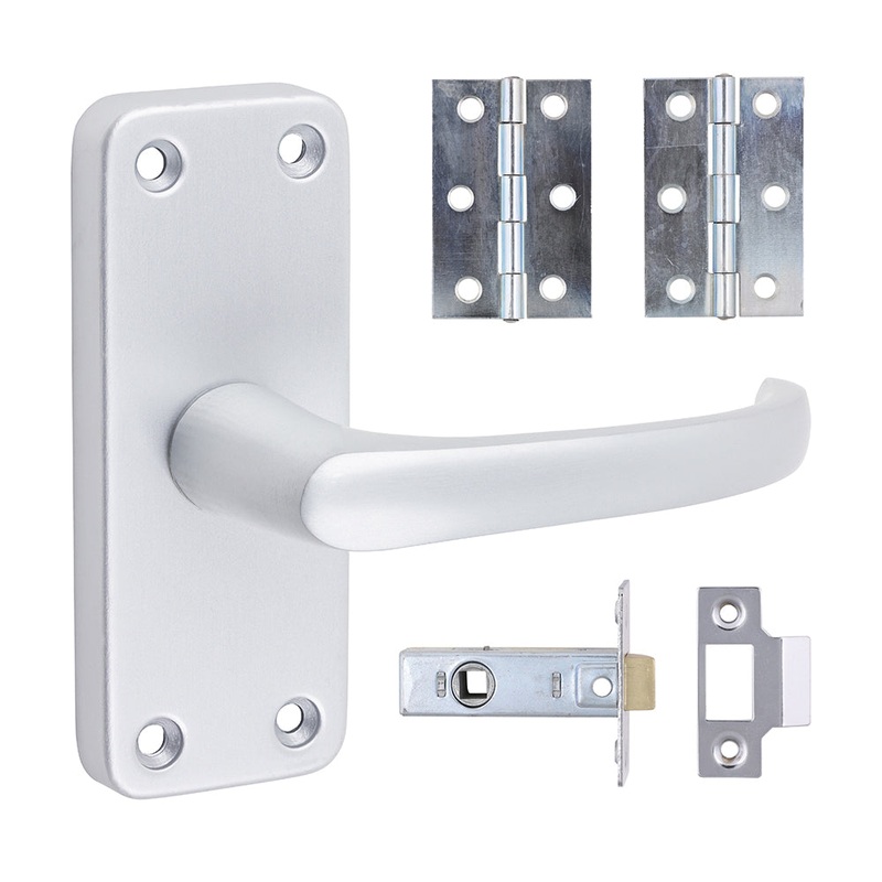 Contractors Lever Latch Door Pack – Satin Anodised Aluminium