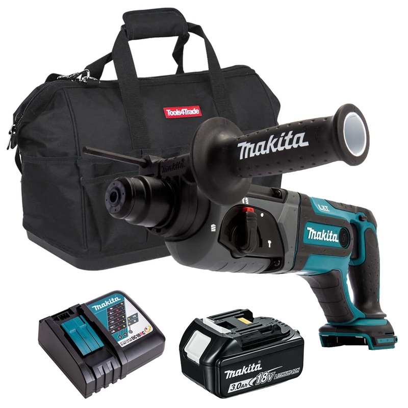Makita DHR241Z 18V LXT SDS+ Rotary Hammer Drill with 1 x 3.0Ah Battery Charger & Bag