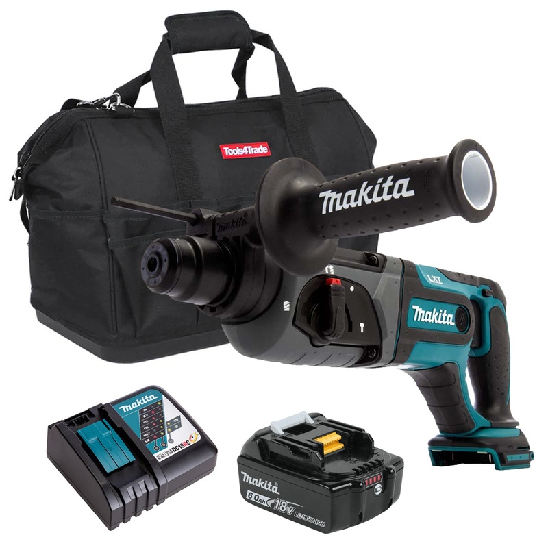 Makita DHR241Z 18V LXT SDS+ Rotary Hammer Drill with 1 x 6.0Ah Battery Charger & Bag