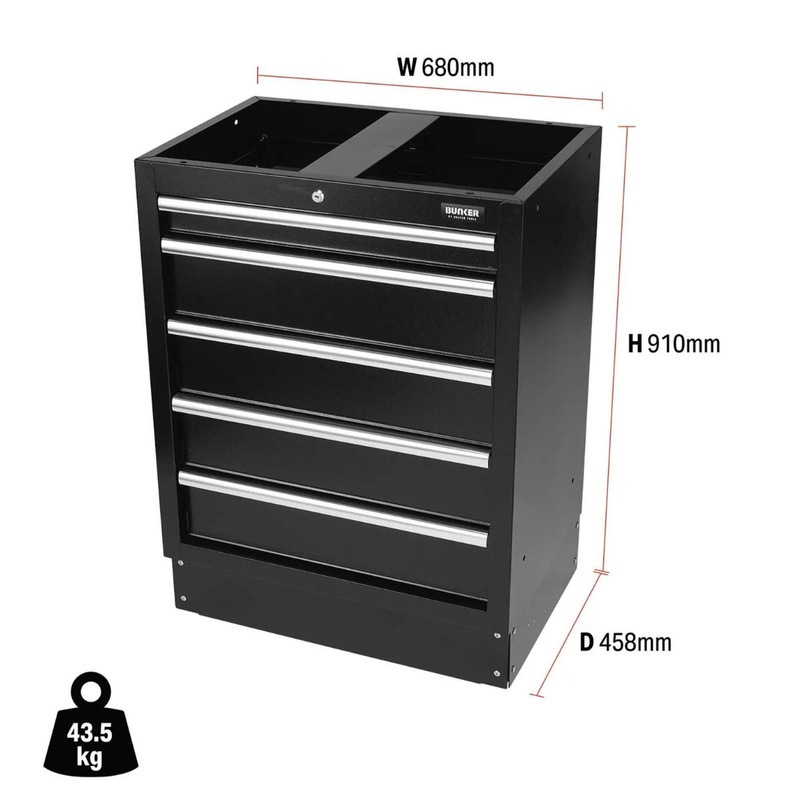 draper-ms400-5bu-bunker-modular-floor-cabinet-5-drawer-680mm-31387_1 Draper MS400-5BU BUNKER Modular Floor Cabinet 5 Drawer 680mm 31387