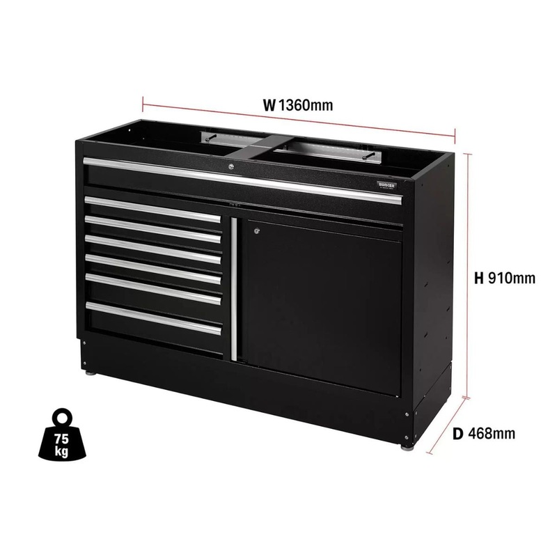 draper-ms400-7bu54-bunker-modular-floor-cabinet-7-drawer-1360mm-08437_1 Draper MS400-7BU54 BUNKER Modular Floor Cabinet 7 Drawer 1360mm 08437