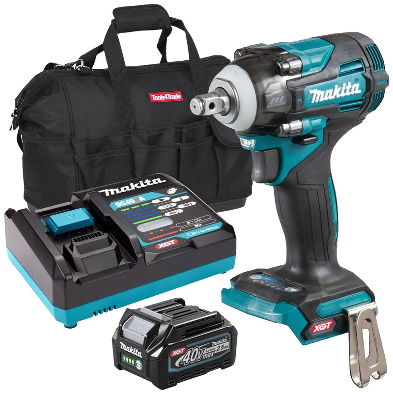 Makita TW004GZ 40V Brushless 1/2 Impact Wrench With 1 x 2.5Ah Battery, Charger & Bag