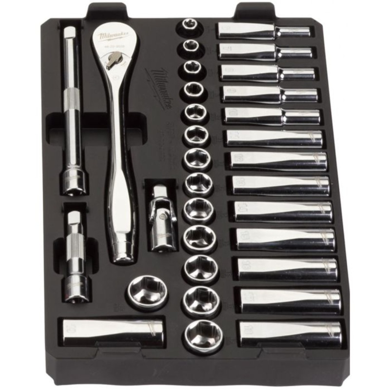 milwaukee-3-8-drive-ratchet-socket-set-32-piece-in-packout-case-4932478813_1 Milwaukee 3/8 Drive Ratchet & Socket Set 32 Piece in Packout Case 4932478813
