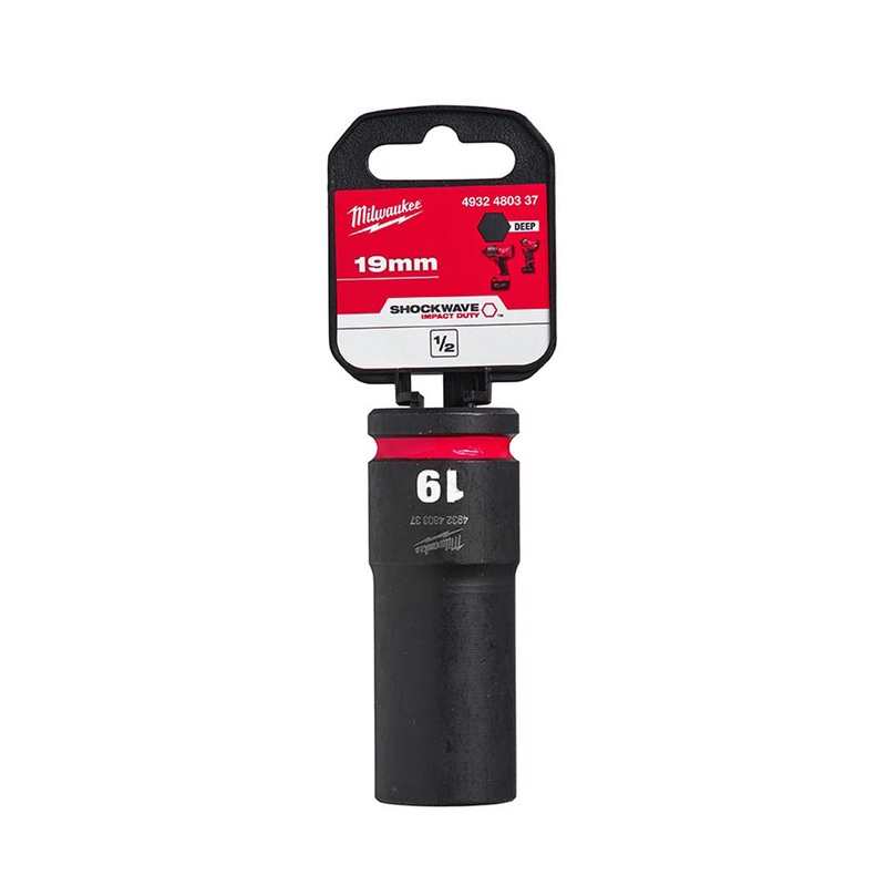 milwaukee-shockwave-19mm-1-2-drive-deep-impact-socket-4932480337_1 Milwaukee SHOCKWAVE 19mm 1/2 Drive Deep Impact Socket 4932480337