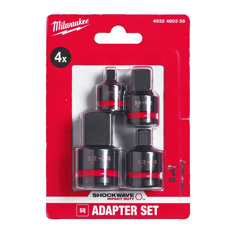 milwaukee-shockwave-impact-socket-adaptor-4-piece-set-4932480356_1 Milwaukee SHOCKWAVE Impact Socket Adaptor 4 Piece Set 4932480356