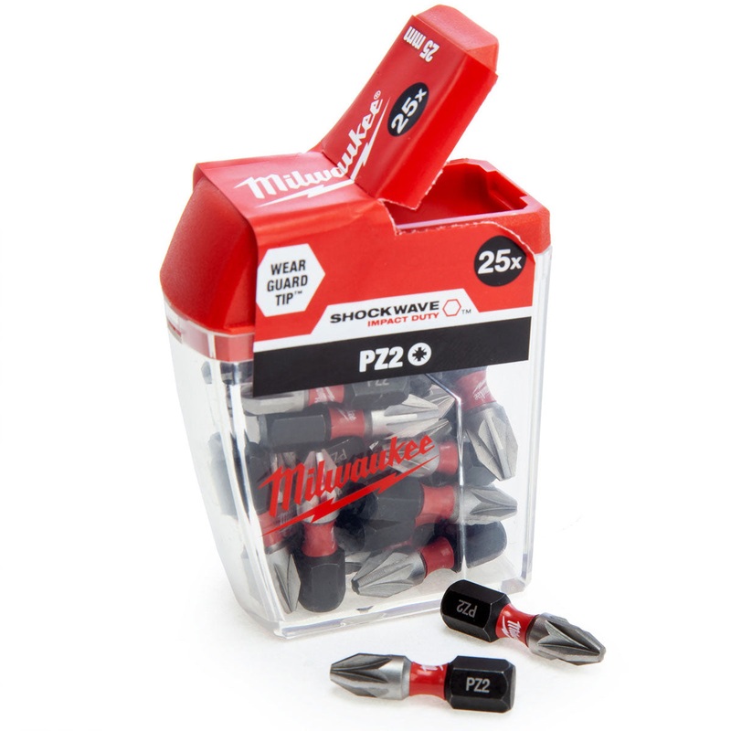 milwaukee-shockwave-pz2-25mm-screwdriver-bits-25pc-pack-4932472041_1 Milwaukee Shockwave PZ2 25mm Screwdriver Bits 25pc Pack 4932472041