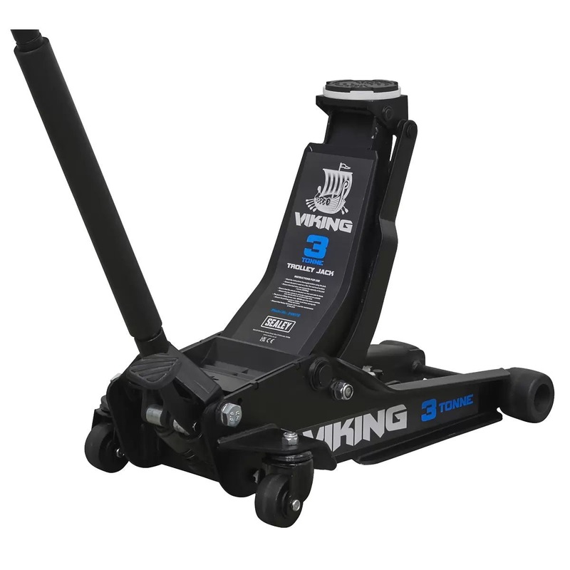 Sealey 3100TB Viking 3 tonne Low Entry Trolley Jack Rocket Lift Garage Workshop