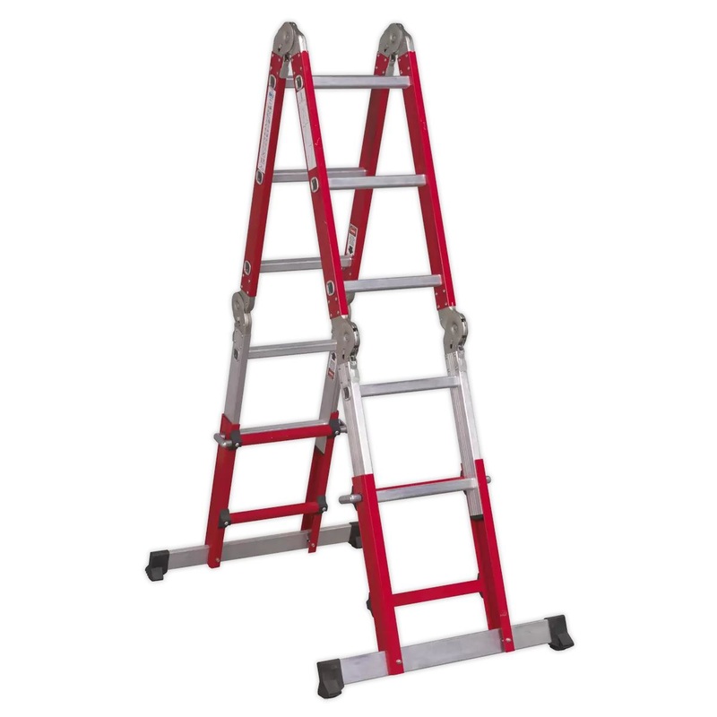 sealey-afpl2-aluminium-multipurpose-ladder-adjustable-height_1 Sealey AFPL2 Aluminium Multipurpose Ladder Adjustable Height