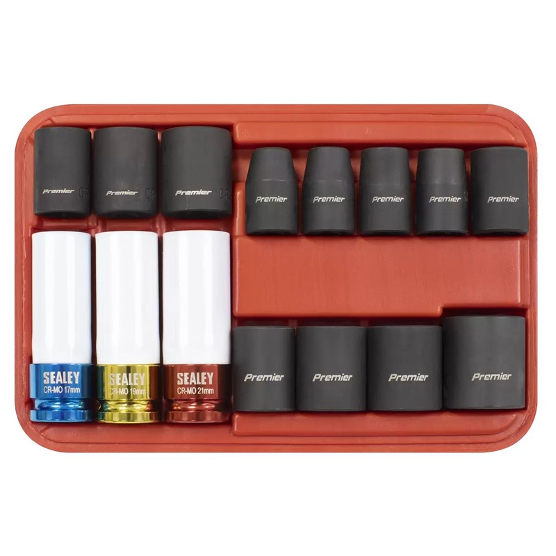 sealey-ak5615m-impact-socket-wheel-nut-remover-set-1-2sq-drive-15-piece_1 Sealey AK5615M Impact Socket & Wheel Nut Remover Set 1/2Sq Drive 15 Piece