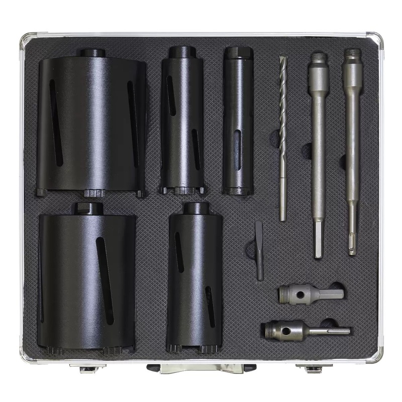sealey-wdckit5-diamond-5-core-kit-38-52-65-117-127mm-cores-with-adaptors_1 Sealey WDCKIT5 Diamond 5 Core Kit (38, 52, 65, 117, 127mm Cores with Adaptors)