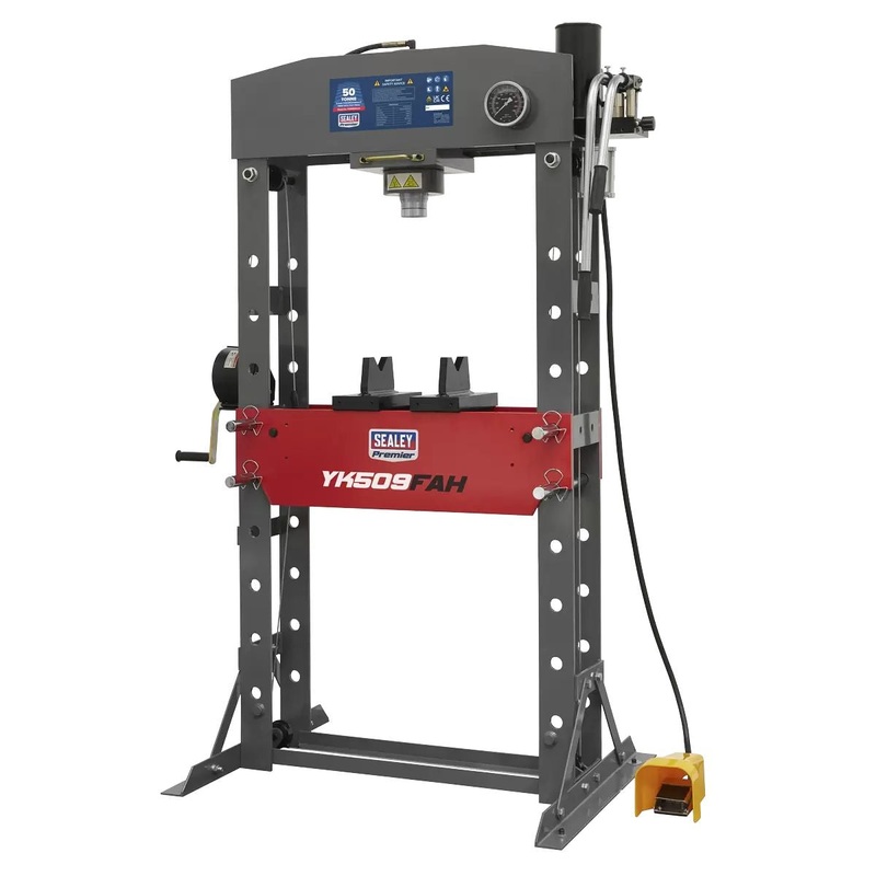 sealey-yk509fah-air-hydraulic-press-50-tonne_1 Sealey YK509FAH Air/Hydraulic Press 50 Tonne