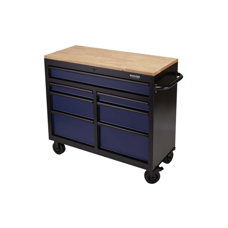 Draper B100-41B BUNKER 41 Workbench Roller Tool Cabinet 7 Drawer Blue 08222